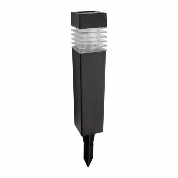 602-256 Светодиодный столбик ALBEDO Lamper LED с солнечной панелью и аккумулятором, установка в грунт, холодное белое свечение