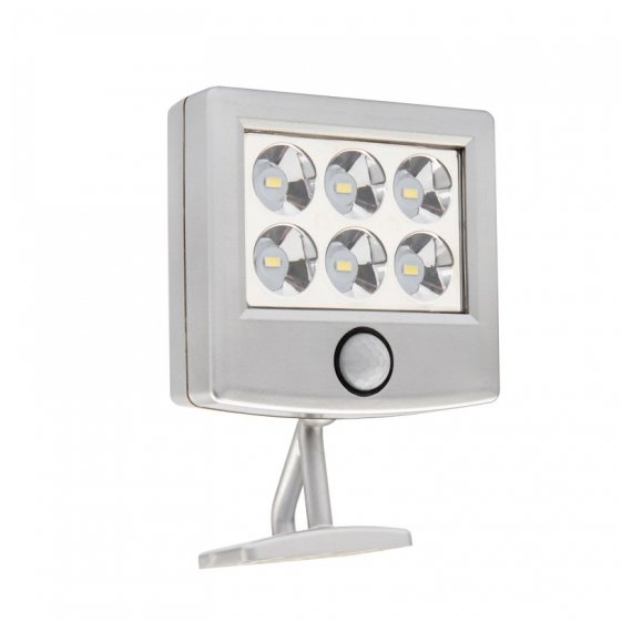 602-248 Прожектор поворотный Lamper LED 98х150х30 мм с выносной солнечной панелью 2 м и аккумулятором, IP65, нейтральное белое свечение