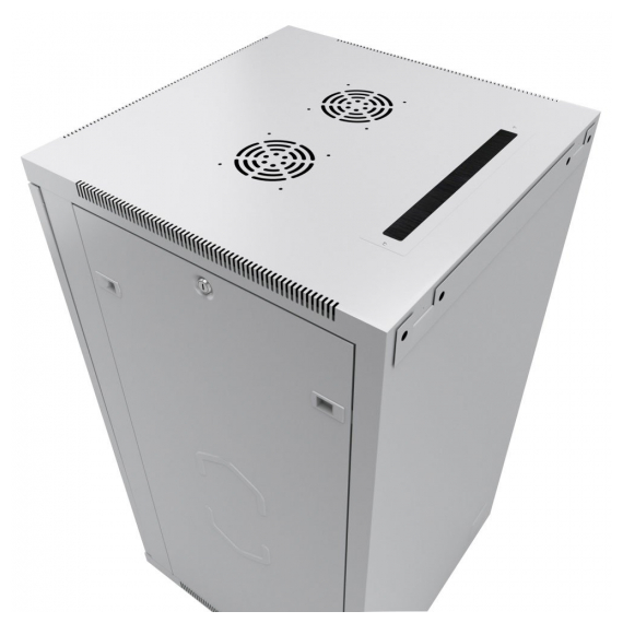 Cabeus SH-05F-15U60/60-R Шкаф телекоммуникационный настенный разобранный 19" 15U 600x600x769mm (ШхГхВ) дверь стекло, цвет серый (RAL 7035)