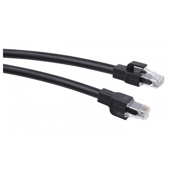 Cabeus PC-ARM-UTP-RJ45-Cat.6a-0.5m-PE Патч-корд U/UTP, категория 6a, 2xRJ45/8p8c, неэкранированный, армированный гофрированной стальной лентой, черный, РЕ, внешний, 0.5м