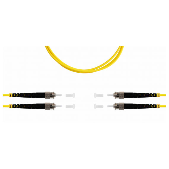 ШОС-2x3.0-2ST/U-2ST/U-SM-5м-LSZH-YL TELCORD ШОС-2x3.0-2ST/U-2ST/U-SM-5м-LSZH-YL Шнур оптический duplex (ШОС), ST/UPC - ST/UPC, SM(G.652.D), 3.0мм, LSZH, 5м