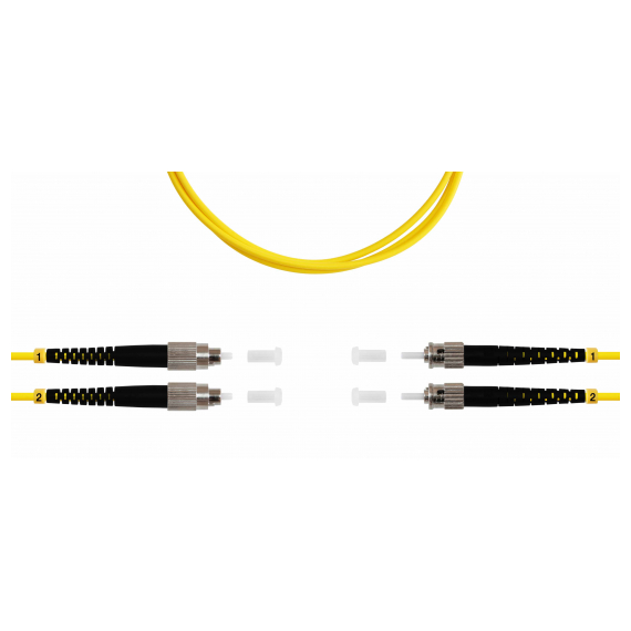 ШОС-2x3.0-2FC/U-2ST/U-SM-20м-LSZH-YL TELCORD ШОС-2x3.0-2FC/U-2ST/U-SM-20м-LSZH-YL Шнур оптический duplex (ШОС), FC/UPC - ST/UPC, SM(G.652.D), 3.0мм, LSZH, 20м