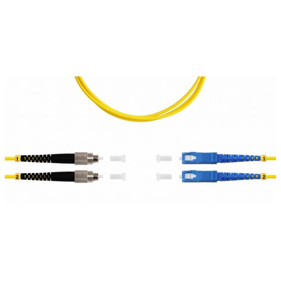 ШОС-2x3.0-2FC/U-2SC/U-SM-5м-LSZH-YL TELCORD ШОС-2x3.0-2FC/U-2SC/U-SM-5м-LSZH-YL Шнур оптический duplex (ШОС), FC/UPC - SC/UPC, SM(G.652.D), 3.0мм, LSZH, 5м