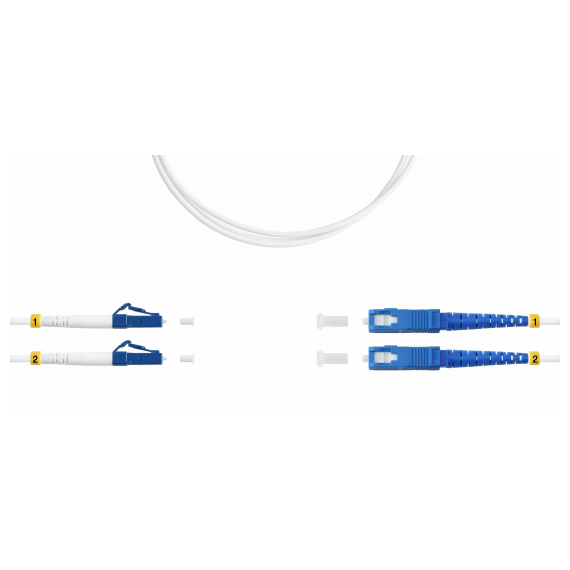 ШОС-ARM-2x3.0-2LC/U-2SC/U-SM(A1)-20м-LSZH-WH TELCORD ШОС-ARM-2x3.0-2LC/U-2SC/U-SM(A1)-20м-LSZH-WH Шнур оптический армированный duplex (ШОС), LC/UPC - SC/UPC, SM(G.657.A1), 3.0мм, LSZH, 20м
