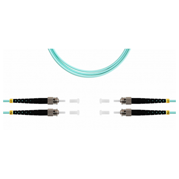 ШОС-2x3.0-2ST/U-2ST/U-MM503-5м-LSZH-AQ TELCORD ШОС-2x3.0-2ST/U-2ST/U-MM503-5м-LSZH-AQ Шнур оптический duplex (ШОС), ST/UPC - ST/UPC, MM503, 3.0мм, LSZH, 5м
