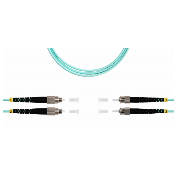 ШОС-2x3.0-2FC/U-2ST/U-MM503-20м-LSZH-AQ TELCORD ШОС-2x3.0-2FC/U-2ST/U-MM503-20м-LSZH-AQ Шнур оптический duplex (ШОС), FC/UPC - ST/UPC, MM503, 3.0мм, LSZH, 20м