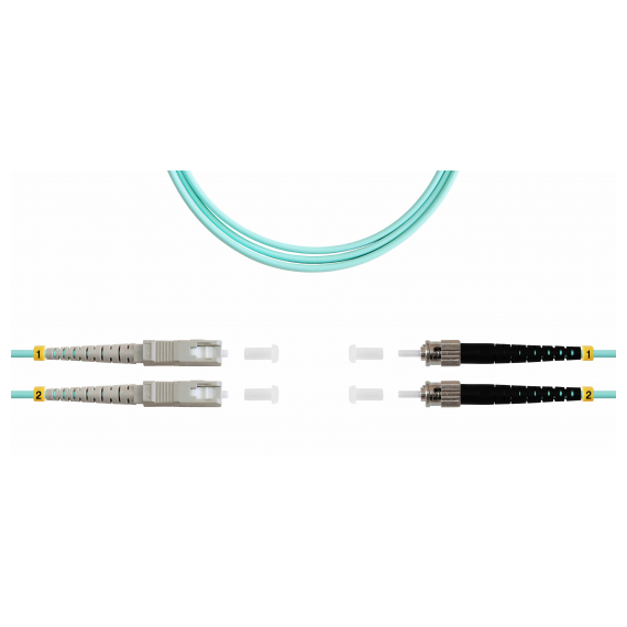 ШОС-ARM-2x3.0-2SC/U-2ST/U-MM503-10м-LSZH-AQ TELCORD ШОС-ARM-2x3.0-2SC/U-2ST/U-MM503-10м-LSZH-AQ Шнур оптический армированный duplex (ШОС), SC/UPC - SC/UPC, MM50(OM3), 3.0мм, LSZH, 10м