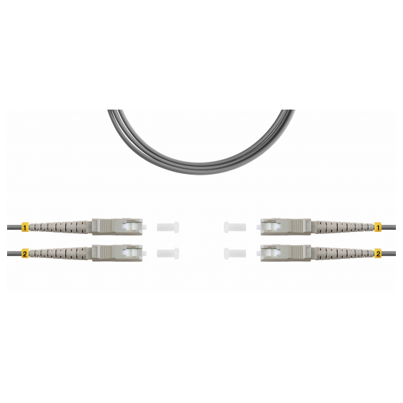 ШОС-2x3.0-2SC/U-2SC/U-MM62-1м-LSZH-GY TELCORD ШОС-2x3.0-2SC/U-2SC/U-MM62-1м-LSZH-GY Шнур оптический duplex (ШОС), SC/UPC - SC/UPC, MM62.5, 3.0мм, LSZH, 1м
