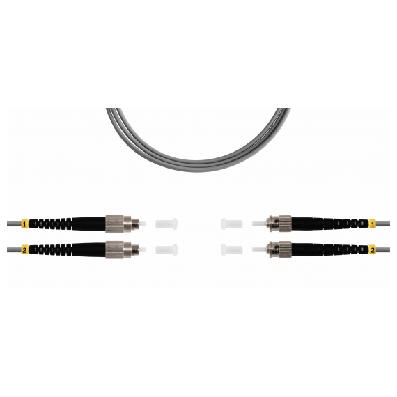 ШОС-2x3.0-2FC/U-2ST/U-MM62-5м-LSZH-GY TELCORD ШОС-2x3.0-2FC/U-2ST/U-MM62-5м-LSZH-GY Шнур оптический duplex (ШОС), FC/UPC - ST/UPC, MM62.5, 3.0мм, LSZH, 5м