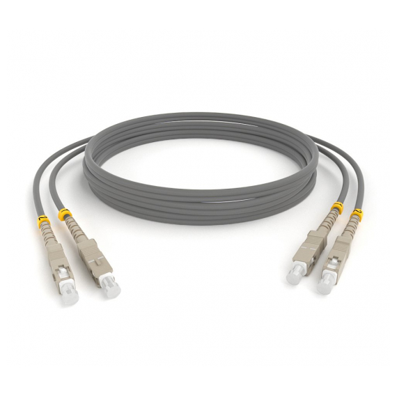 ШОС-ARM-2x3.0-2SC/U-2SC/U-MM62-3м-LSZH-GY TELCORD ШОС-ARM-2x3.0-2SC/U-2SC/U-MM62-3м-LSZH-GY Шнур оптический армированный duplex (ШОС), SC/UPC - SC/UPC, MM62.5, 3.0мм, LSZH, 3м