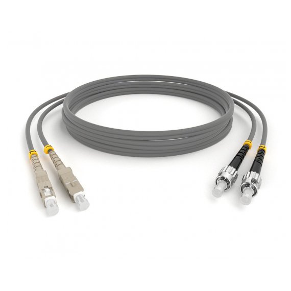 ШОС-ARM-2x3.0-2SC/U-2ST/U-MM62-3м-LSZH-GY TELCORD ШОС-ARM-2x3.0-2SC/U-2ST/U-MM62-3м-LSZH-GY Шнур оптический армированный duplex (ШОС), SC/UPC - SC/UPC, MM62.5, 3.0мм, LSZH, 3м