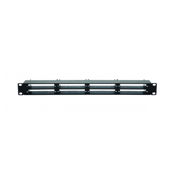 Eurolan 27C-00-48BL Кассетная панель 19", 1U, 8 кассет, FTP, черный
