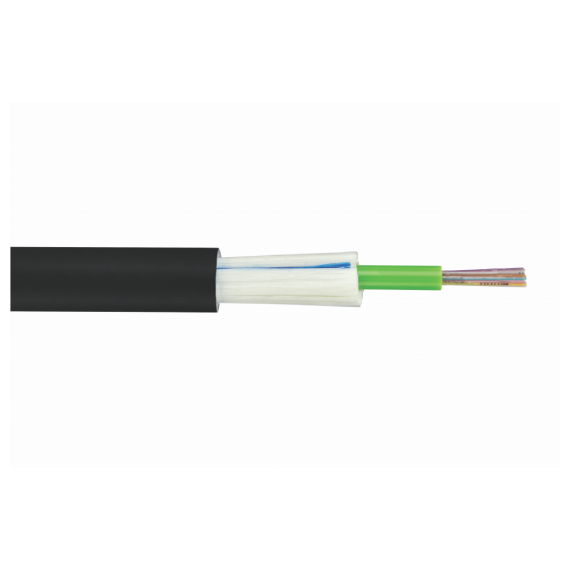Eurolan 39U-30-08-04BL Волоконно-оптический кабель U04 с центральным модулем, 3000 Н, внутренний/внешний 8x50/125 OM3 нг(А)-HFLTx, свободный буфер 250 мкм, водоблокированный, черный