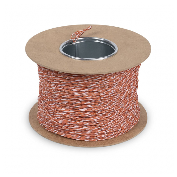 Cabeus UTP-1P-Cat.5e-SOLID-CROSS-100-OR (Jumper Wire) Кроссировочная витая пара, неэкранированная U/UTP, категория 5e, 1 пара (24 AWG), одножильный (solid), без общей внешней оболочки, оранжевая (100 м)