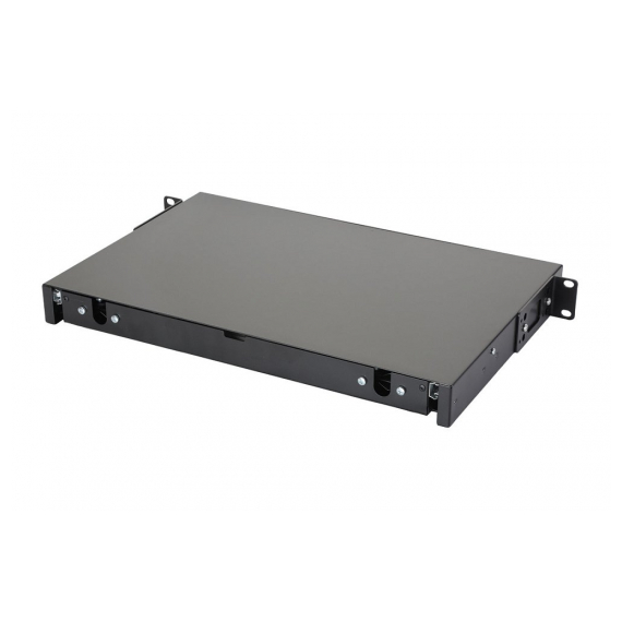 Eurolan 47D-24-S2-SC-06-10BL-A Оптическая панель серии 47D-24, 19'' 1U выдвижная, корпус на 24 адаптера, 6 симплекс SC/APC адаптеров, OS2, без пиг-тейлов, без КДЗС