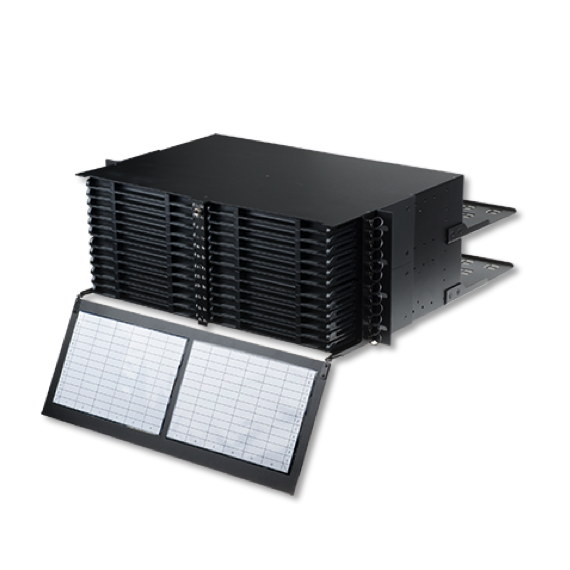 Eurolan 49M-30-24-LC-M8-MA-06BL Кассетные модули слотовые серии HD 47M-30, 24 LC — 3 8 MTP (male) OM3, полярность A, черный