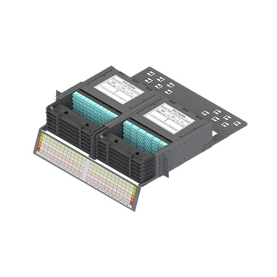 Eurolan 49M-30-24-LC-M8-MA-06BL Кассетные модули слотовые серии HD 47M-30, 24 LC — 3 8 MTP (male) OM3, полярность A, черный