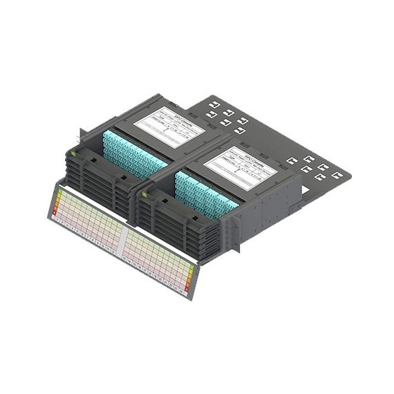 Eurolan 49M-30-24-LC-M1-MA-06BL Кассетные модули слотовые серии HD 47M-30, 24 LC — 2 12 MTP (male) OM3, полярность A, черный
