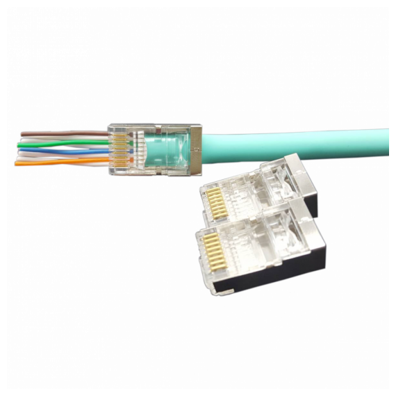 Eurolan 13A-F5-11WT Вилка RJ45 Q-PLUG, категория 5e, FTP, для полевой установки, без цвета, упаковка 50 штук