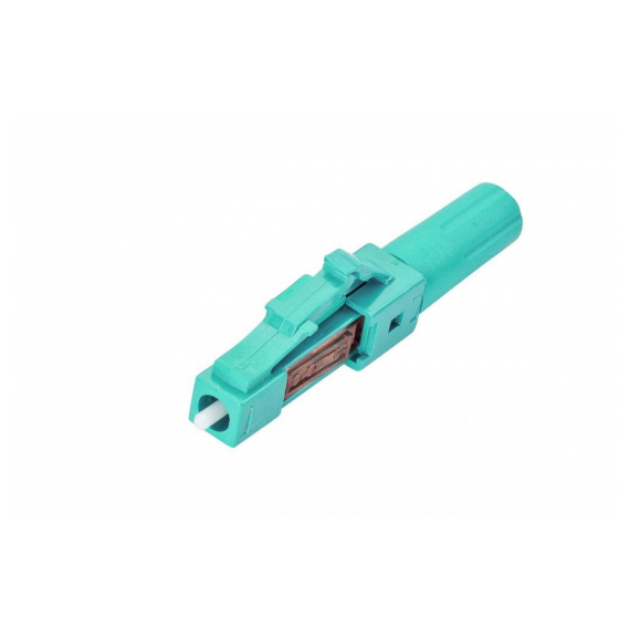 Eurolan 37E-30-LC-03AQ Экспресс-коннектор OM3 LC/PC, o 2,0/3,0 мм, бирюзовый