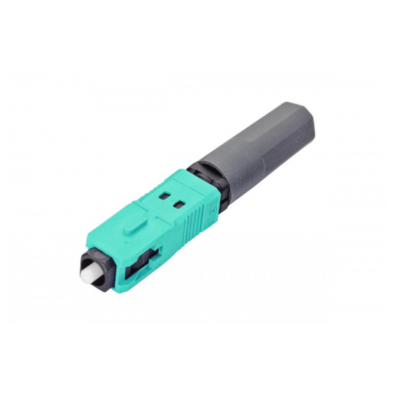 Eurolan 37E-30-SC-03AQ Экспресс-коннектор OM3 SC/PC, o 2,0/3,0 мм, бирюзовый