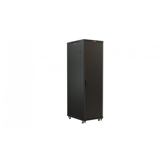 TTB-4761-SS-RAL9004 Шкаф напольный 19-дюймовый, 47U, 2277х600х1000 мм (ВхШхГ), передняя дверь сплошная, задняя дверь сплошная, ручка с замком, крыша нового типа, цвет черный (RAL 9004) (разобранный) Hyperline