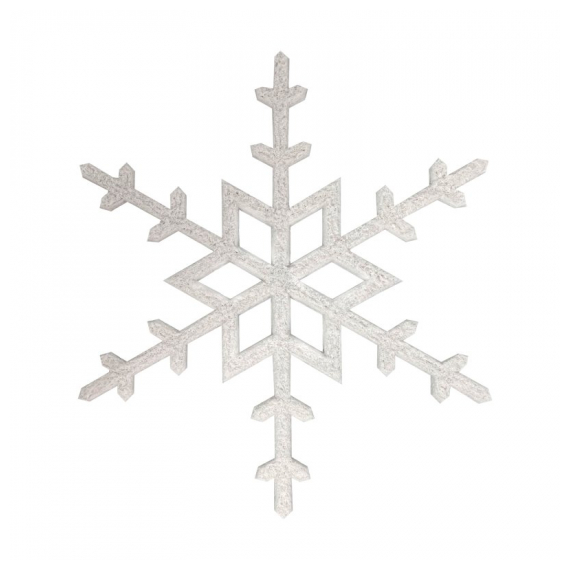501-804 Акриловая светодиодная фигура Снежинка 96 см, белая LED-ICE