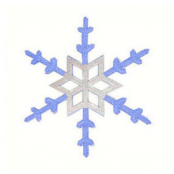 501-806 Акриловая светодиодная фигура Снежинка 96 см, синяя, белый центр LED-ICE