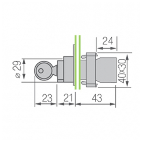 36-5553 Переключатель BD32 4P с замком NO