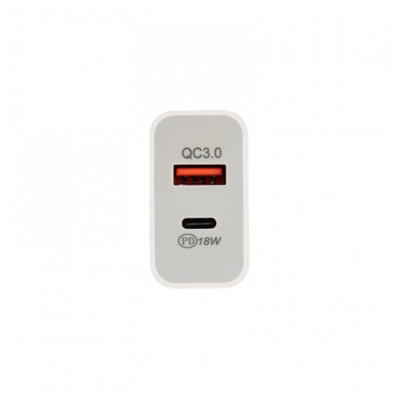 18-2216 Сетевое зарядное устройство REXANT USB-A+USB-C адаптер, 18W белое