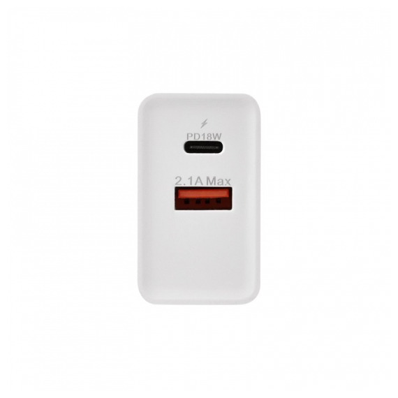 16-0278 Сетевое зарядное устройство для iPhone/iPad REXANT Type-C + USB 3.0 с Quick charge, белое