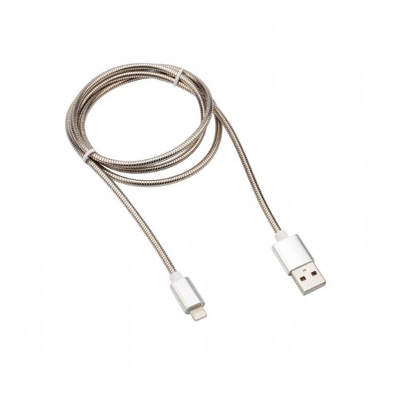 18-7057 Кабель REXANT USB-Lightning 2 A, 1 м, матовая сталь