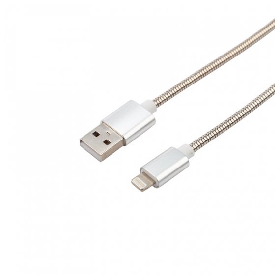 18-7057 Кабель REXANT USB-Lightning 2 A, 1 м, матовая сталь