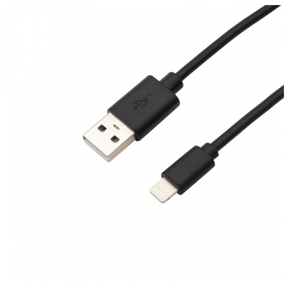 18-7050 Кабель REXANT USB-Lightning 2 А, 1 м, черный ПВХ