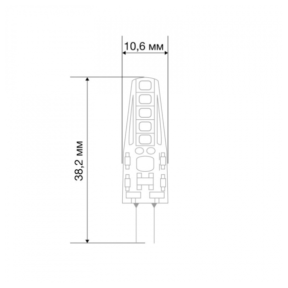 604-5011 Лампа светодиодная REXANT капсульного типа JC-SILICON G4 220 В 2 Вт 6500 K холодный свет (силикон)
