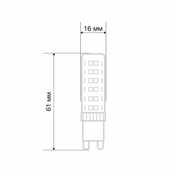 604-5017 Лампа светодиодная REXANT капсульного типа JD-CORN REXANT G9 230 В 5 Вт 6500 K холодный свет (поликарбонат)