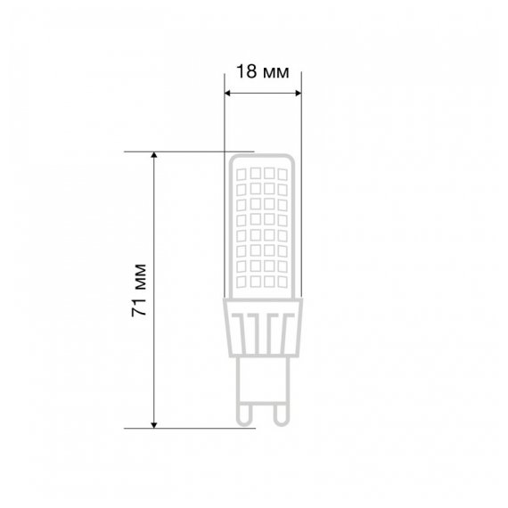 604-5020 Лампа светодиодная REXANT капсульного типа JD-CORN REXANT G9 230 В 7 Вт 6500 K холодный свет (поликарбонат)
