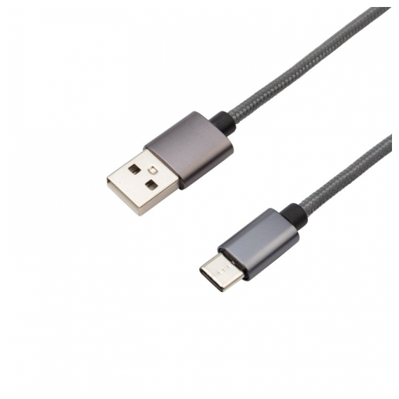 18-1896 Кабель USB-Type-C/3A/nylon/grafit/1m/REXANT