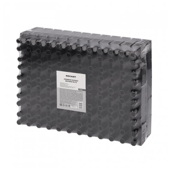 07-5035-2 Клеммная винтовая колодка KВ-35 10-35, ток 80 A, полипропилен черный REXANT (10 шт./уп.)