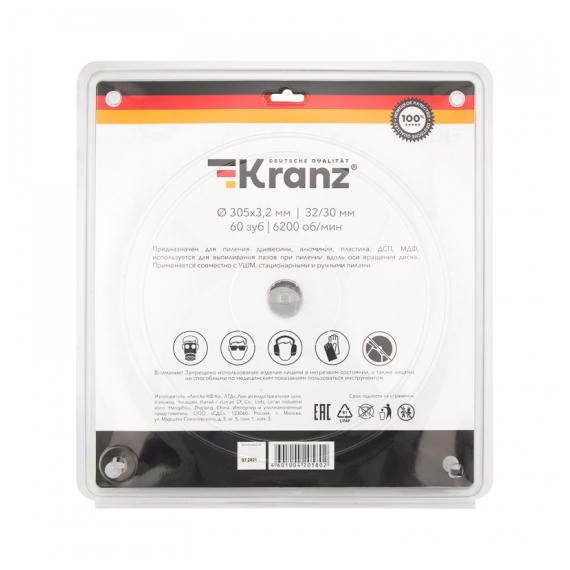 KR-92-0135 Диск пильный 305 мм х 60 зуб х 32/30 мм KRANZ