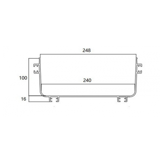 Hyperline FBTR-240-2000 Оптический лоток 240x100x2000мм