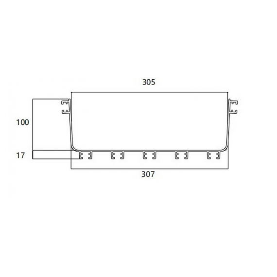 Hyperline FBTR-300-2000 Оптический лоток 300x100x2000мм