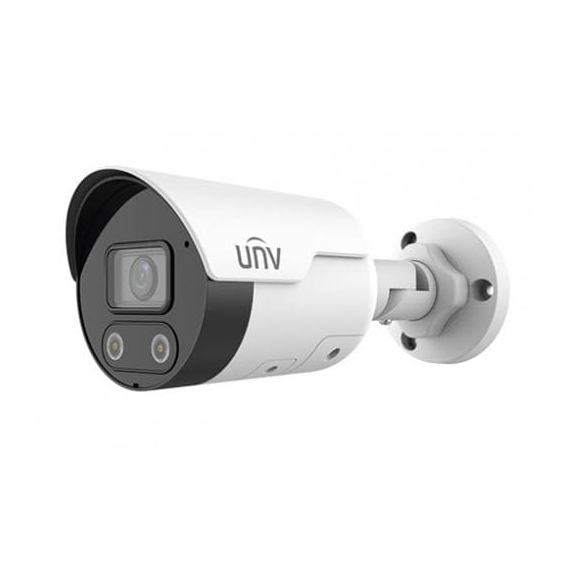 Uniview IPC2122LE-ADF28KMC-WL Видеокамера IP цилиндрическая, 1/2.8" 2 Мп КМОП @ 30 к/с, ColorHunter, ИК-подсветка и подсветка видимого спектра до 30м., EasyStar 0.003 Лк @F1.6, объектив 2.8 мм, WDR, 2D/3D DNR, Ultra 265, H.265, H.264, MJPEG, 2 потока, встроенный микрофон и динамик, детекция движения, детекция пересечения линии, детекция вторжения, аудиодетекция, поддержка Micro SD карт памяти до 128 Гбайт, IP67, металл+пластик, -40~+60°C