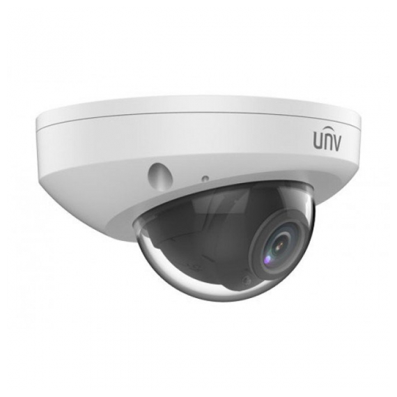 Uniview IPC314SB-ADF28K-I0 Видеокамера IP купольная антивандальная, 1/3" 4 Мп КМОП @ 30 к/с, ИК-подсветка до 30м., LightHunter 0.003 Лк @F1.6, объектив 2.8 мм, WDR, 2D/3D DNR, Ultra 265, H.265, H.264, MJPEG, 3 потока, встроенный микрофон, аудио вход/выход, Deep Learning, детекция движения, детекция пересечения линии, детекция вторжения, вход в зону, выход из зоны, захват лиц, аудиодетекция, поддержка Micro SD карт памяти до 256 Гбайт, IP67, IK10,  металл+PC, -40~+60°C