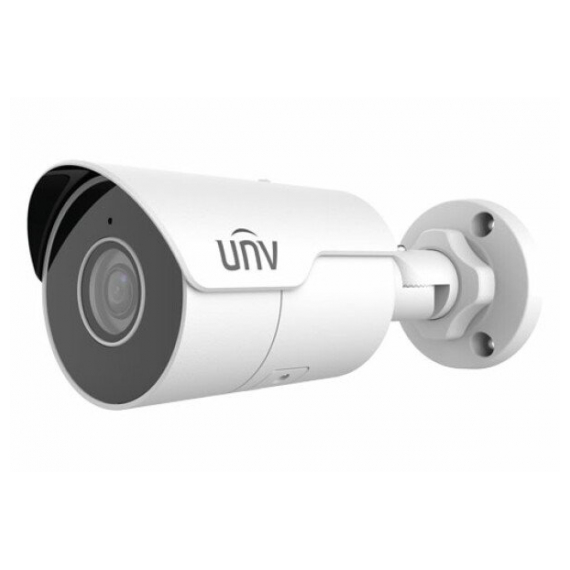 Uniview IPC2128LE-ADF28KM-G Видеокамера IP цилиндрическая, 1/2.7" 8 Мп КМОП @ 20 к/с, ИК-подсветка до 50м., EasyStar 0.005 Лк @F1.6, объектив 2.8 мм, WDR, 2D/3D DNR, Ultra 265, H.265, H.264, MJPEG, 2 потока, встроенный микрофон, детекция движения, детекция пересечения линии, детекция вторжения, аудиодетекция, поддержка Micro SD карт памяти до 256 Гбайт, IP67, металл+пластик, -40~+60°C