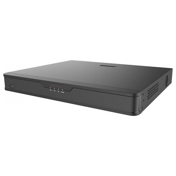 Uniview NVR302-32S Видеорегистратор IP 32-х канальный 4K; Входящий поток на запись: до 160Мбит/с; Поддерживаемые форматы сжатия:  Ultra 265/H.265/H.264; Запись: разрешение до 4K; HDD: 2 SATA3 до 6Тб; декодирование: 2 x 4K@30, 3 x 5MP@30, 4 x 4MP@30, 5 x 3MP@30, 8 x 1080p@30, 16 x 720p@30, 32 x D1@30; Видеовыходы: 1 HDMI, 1 VGA; Сеть: 2 порта 1000Mb;  Аудио вход/выход; USB: 2 порта USB2.0, 1 порт USB3.0; поддержка ONVIF ,SDK; Поддержка: iOS, Android; Металл; Питание: DC 12В