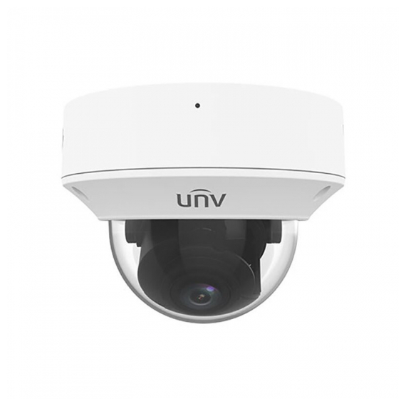 Uniview IPC3232SB-AHDZK-I0 Видеокамера IP купольная антивандальная, 1/2.8" 2 Мп КМОП @ 60 к/с, ИК-подсветка до 40м., LightHunter 0.001 Лк @F1.2, объектив 2.7-13.5 мм моторизованный с автофокусировкой, WDR, 2D/3D DNR, Ultra 265, H.265, H.264, MJPEG, 3 потока, встроенный микрофон, аудио вход/выход, тревожный вход/выход, BNC, RS485, Ultra motion detection(UMD), Deep Learning(защита периметра, захват лиц, подсчет людей), аудиодетекция, поддержка Micro SD карт памяти до 256 Гбайт, кнопка сброса, IP67, IK10, металл+PC, -40~+60°C