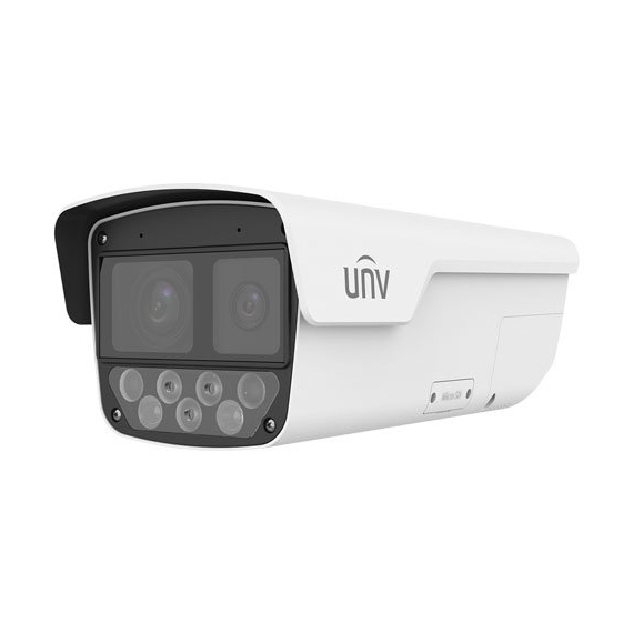 Uniview IPC28184EA-ADX5K-F40-I1 1/1.8“ КМОП, ICR, 3840x2160@30к/с+2688*1520@30к/с, Ultra 265/H.264/MJPEG, 5 потоков, AC24В&amp; DC12В &amp; PoE, поддержка Micro SD карт памяти, IP66, тревожные вход/выход  2/1, аудиовход/выход  3/2, 120дБ WDR, 10-50мм@F1.6 моторизованный с автофокусировкой, 4мм@F1.0  фиксированный объектив, Дальность ИК-подсветки: до 80м, 2  Встроенных микрофонов и динамиков, ColorHunter: канал1: Colour:0.0005лк(F1.0, AGC ON), канал 2: Colour:0.005лк (F1.6, AGC ON). Deep learning(защита периметра, захват лиц, Video Metadata)