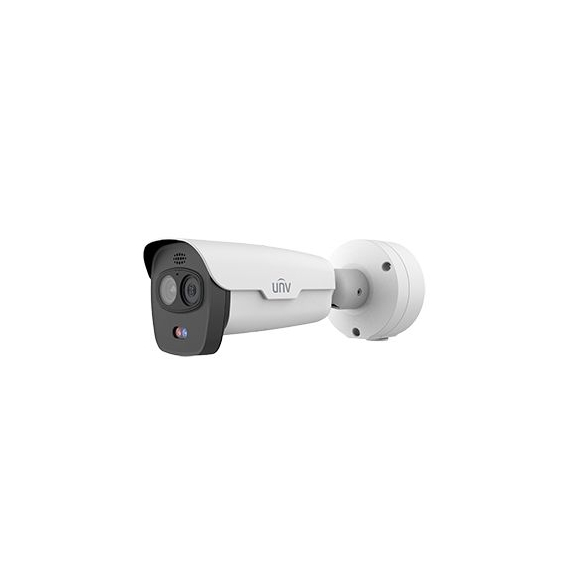 Uniview TIC2621SR-F3-4F4AC-VD Оптическая камера: 1/1.8"матрица,  2688*1520@30к/с, Ultra 265/H.265/ H.264/MJPEG, 3 потока , DC12В(±25%)/PoE(IEEE802.3af), ИК-подсветка до 50м
Thermal камера?256*192@30к/с,3,2мм Фиксированный объектив, NETD?55mk,12?m размер пикселя, детекция огня, Температура, оставленных/пропавших предметов, Deep learning:защита периметра