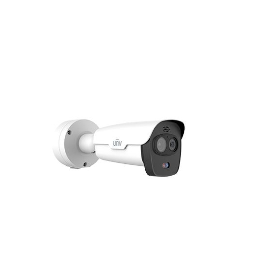 Uniview TIC2621SR-F3-4F4AC-VD Оптическая камера: 1/1.8"матрица,  2688*1520@30к/с, Ultra 265/H.265/ H.264/MJPEG, 3 потока , DC12В(±25%)/PoE(IEEE802.3af), ИК-подсветка до 50м
Thermal камера?256*192@30к/с,3,2мм Фиксированный объектив, NETD?55mk,12?m размер пикселя, детекция огня, Температура, оставленных/пропавших предметов, Deep learning:защита периметра